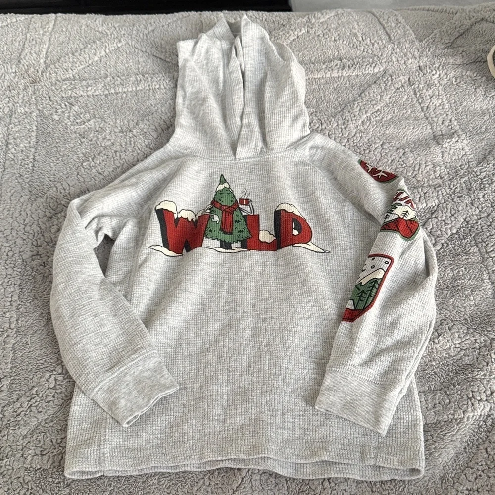 Old Navy Gray Textured Hoodie